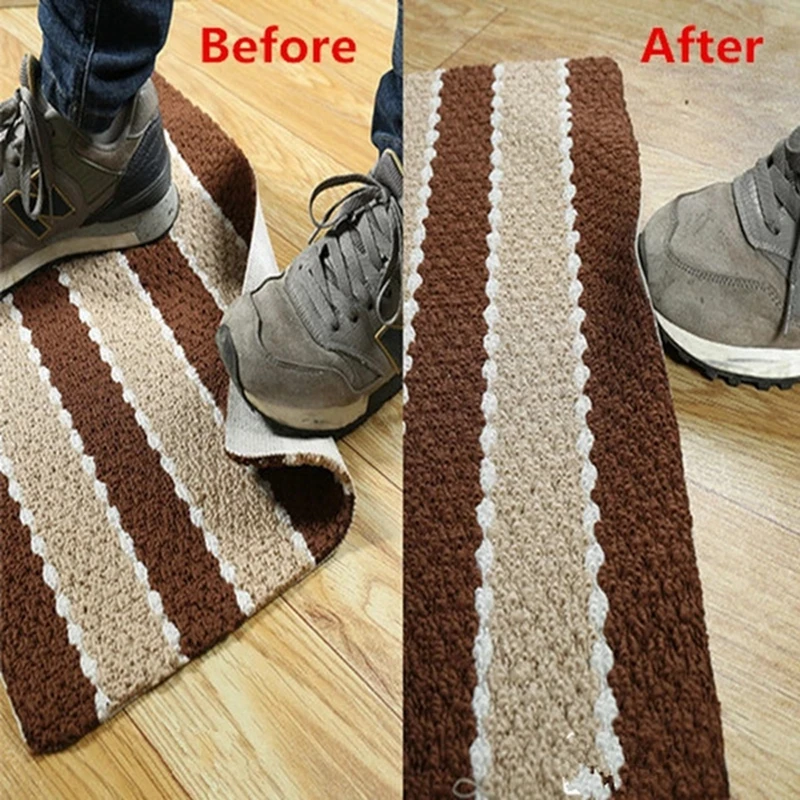 10 Pairs Anti-Curling Carpet Gripper Tape – Non-Slip Double-Sided Self-Adhesive Stickers