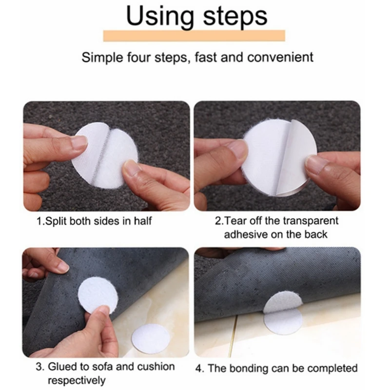 10 Pairs Anti-Curling Carpet Gripper Tape – Non-Slip Double-Sided Self-Adhesive Stickers
